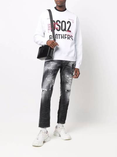 DSQUARED2 logo-print sweatshirt outlook