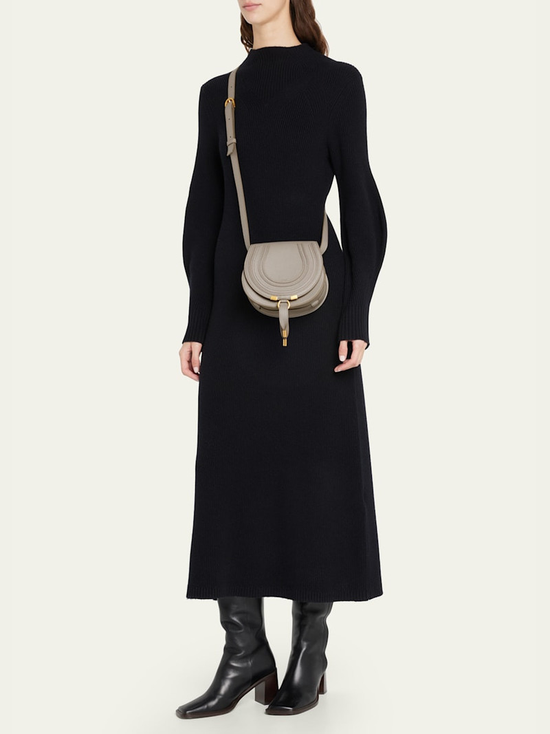 Chloé Marcie Small Crossbody Bag in Grained Calfskin outlook