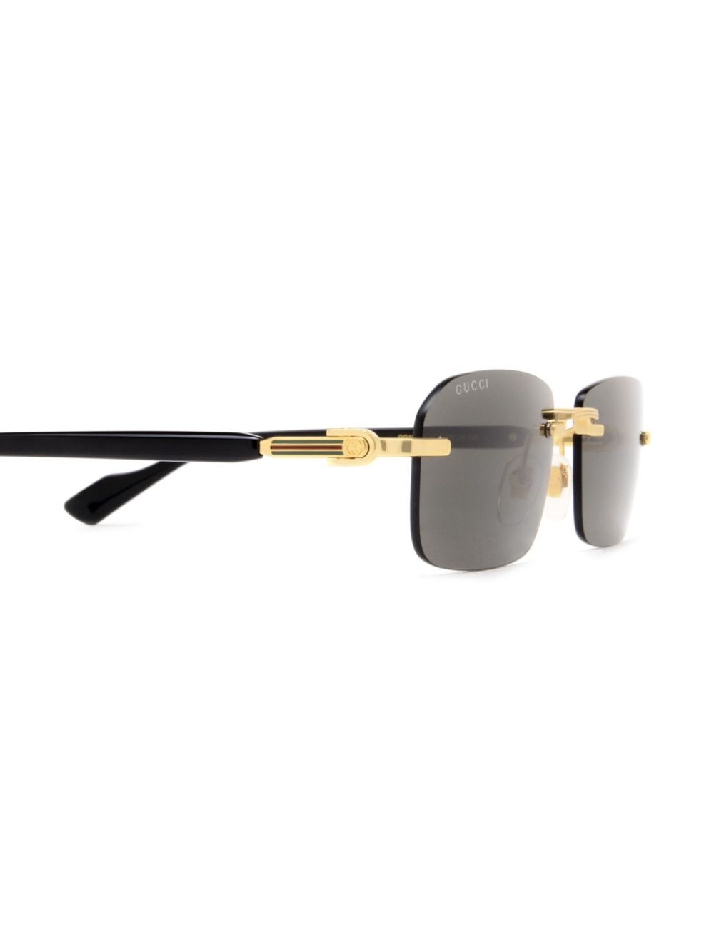 rimless rectangle-frame sunglasses - 3