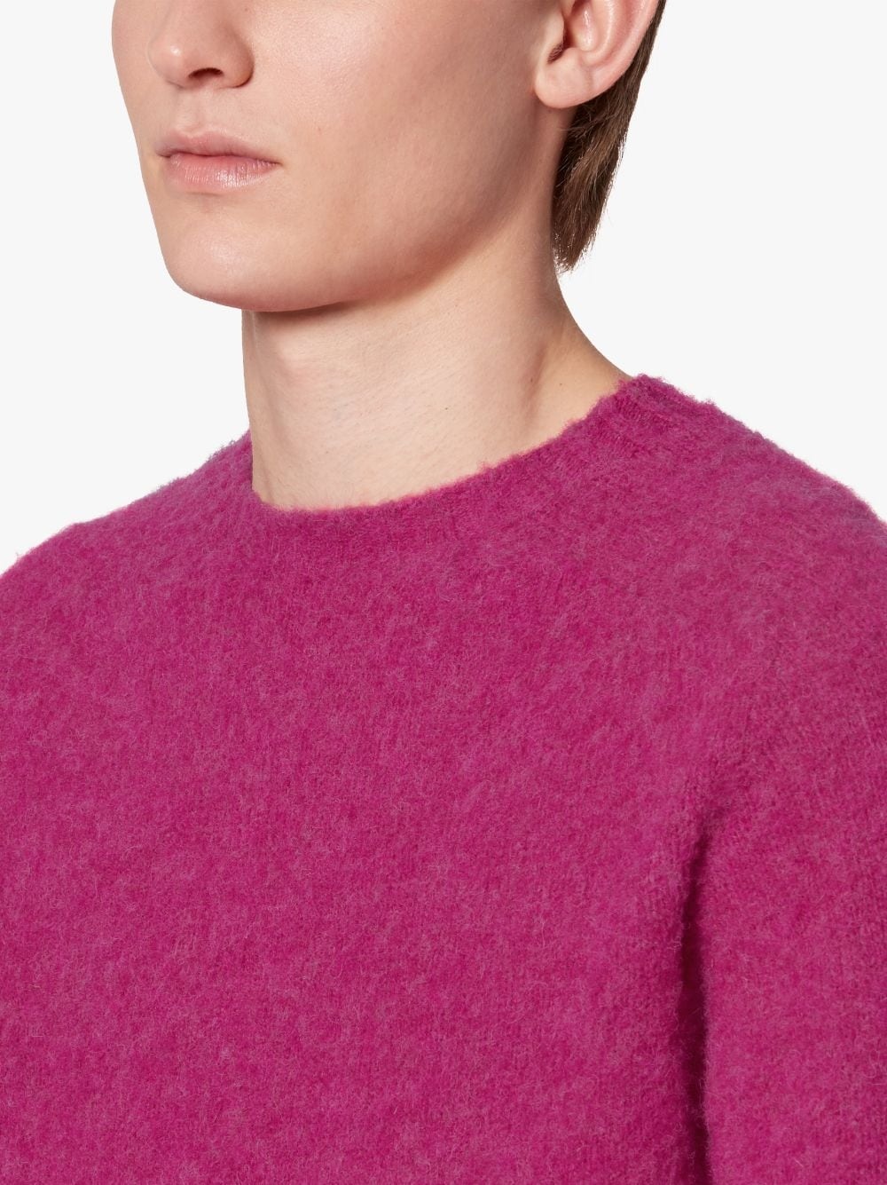 HUTCHINS PINK WOOL CREW NECK SWEATER - 6
