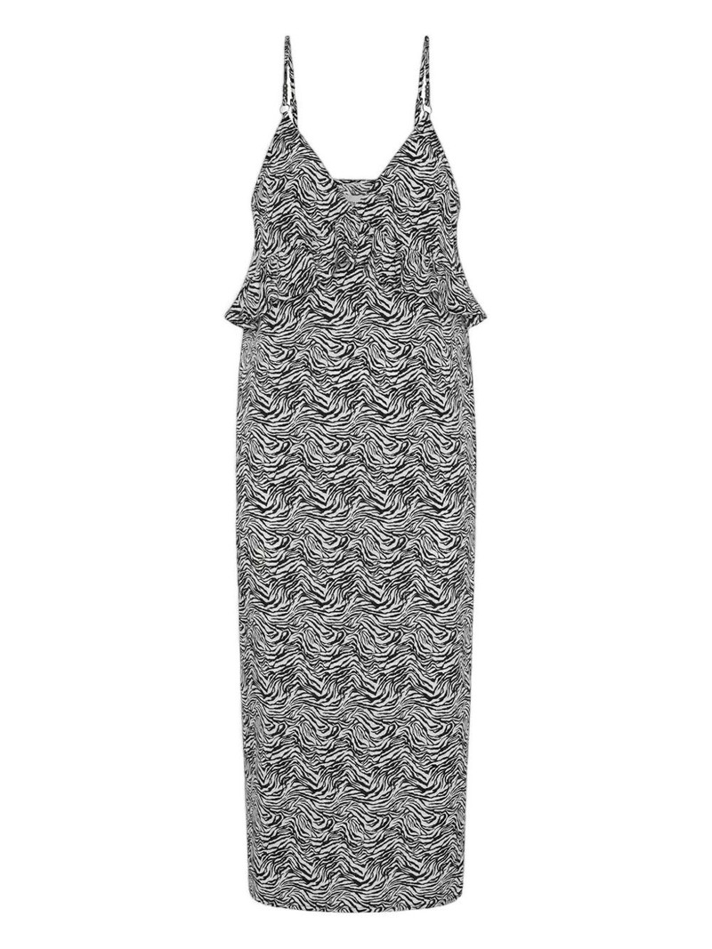 Interference ruffled-detail midi dress 1