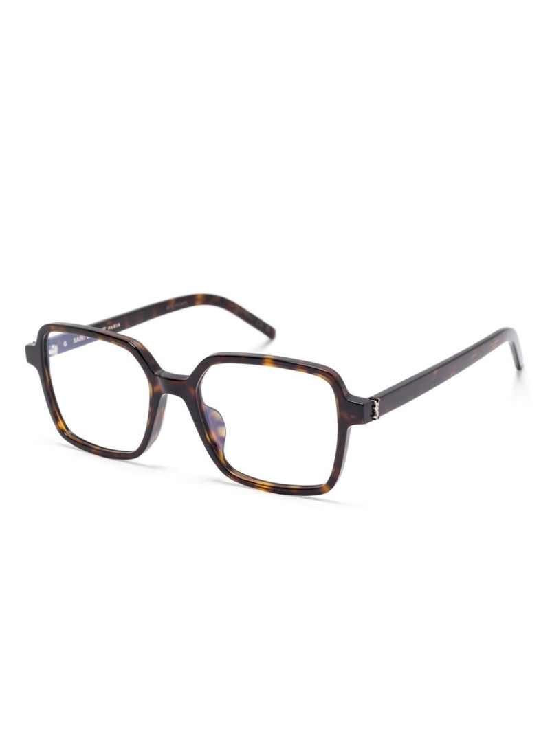 SAINT LAURENT tortoiseshell-effect glasses outlook
