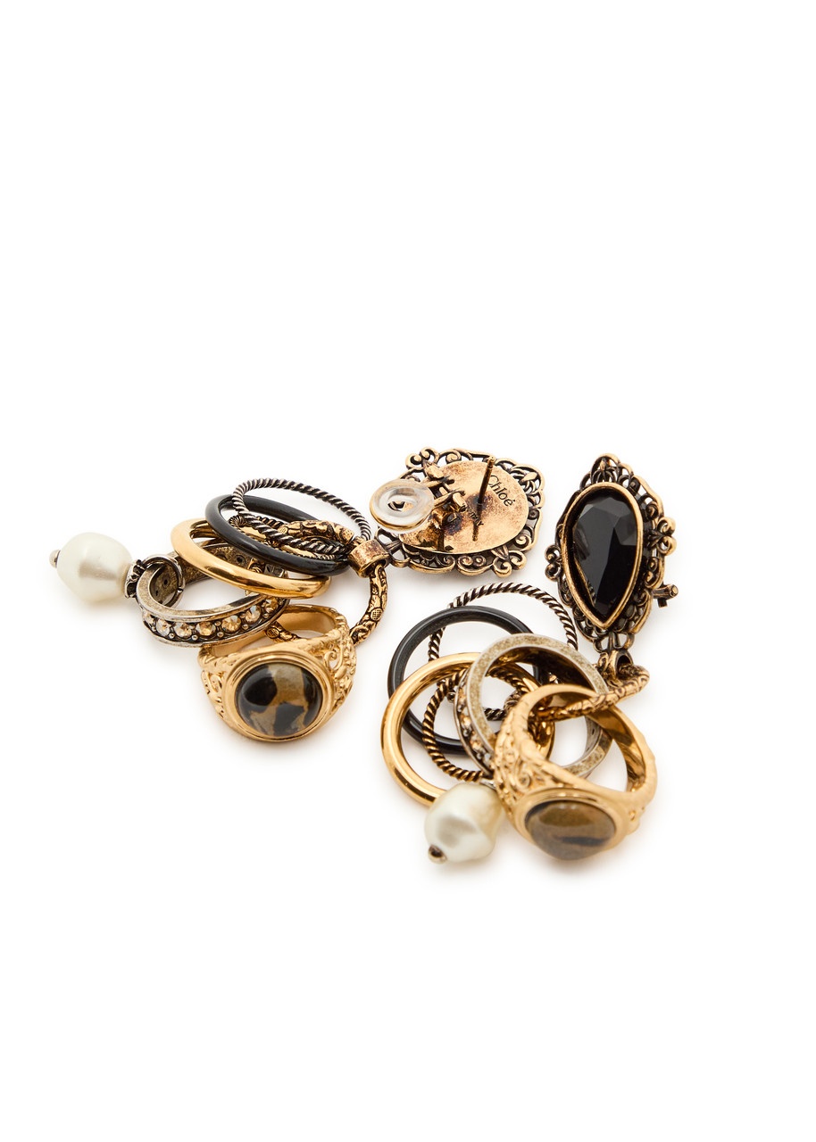 Chloe The Chloé Antique Pearls Embellished Drop Earrings - 3