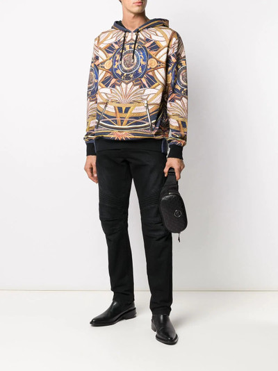 Balmain zodiac print hoodie outlook