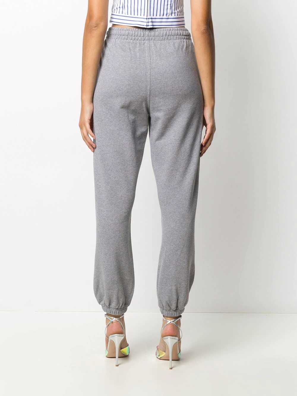 contrasting embroidery track pants - 4