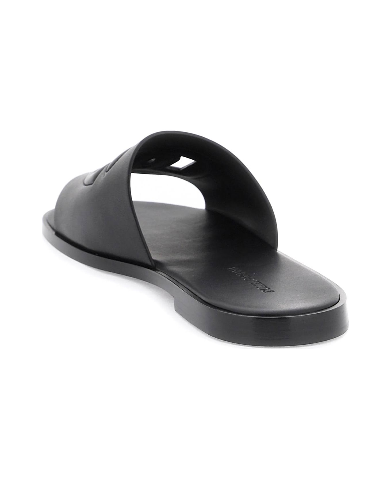 Calfskin Leather Slides - 3