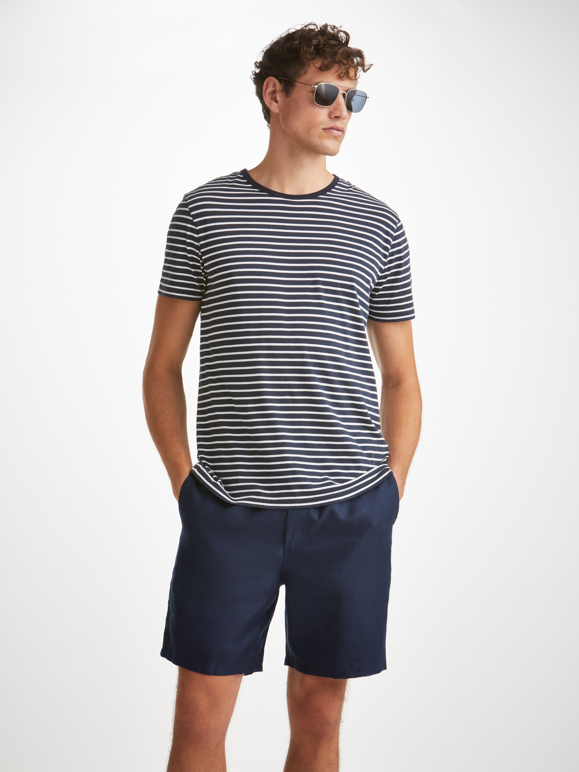 Men's Shorts Sydney 2 Linen Navy - 8