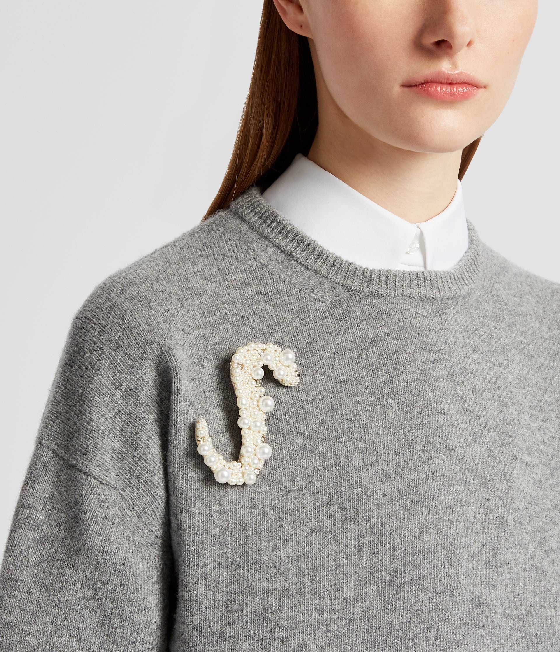 PEARL ALPHABET BROOCH S - 2