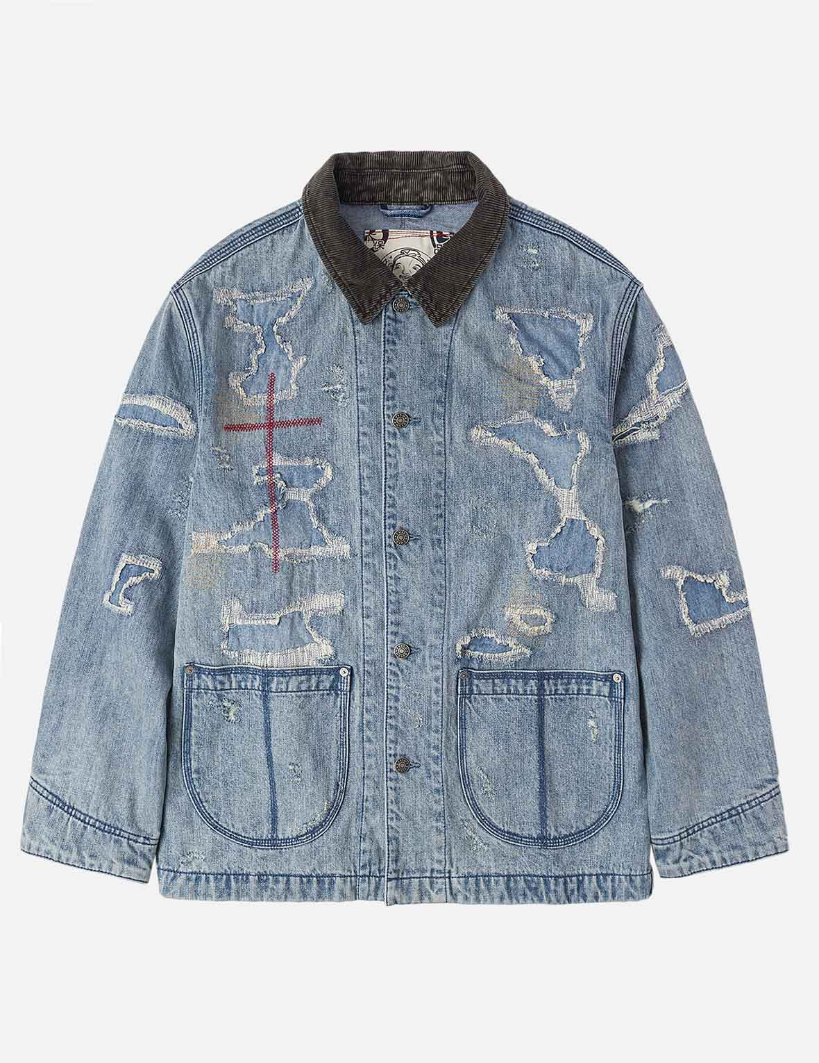 Distressed Fashion Fit Denim Jacket - 3