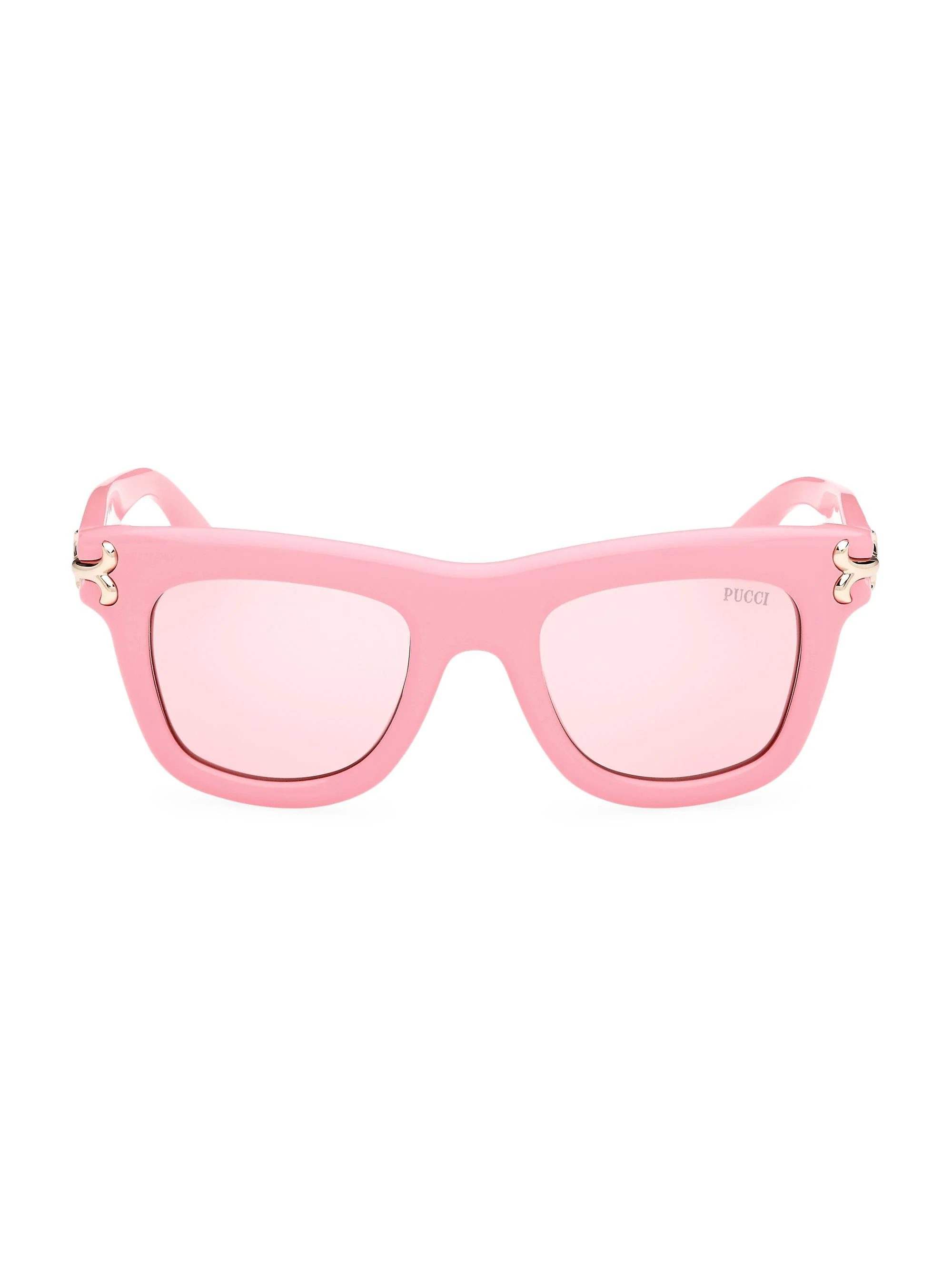 Women's 50MM Logo-Detailed Square Sunglasses - Shiny Pink Blush - 1
