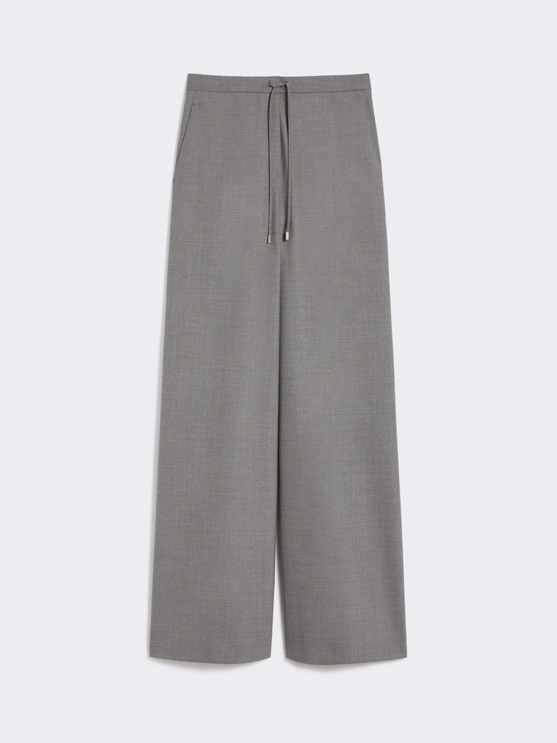 DENARO Drawstring trousers in wool twill 1
