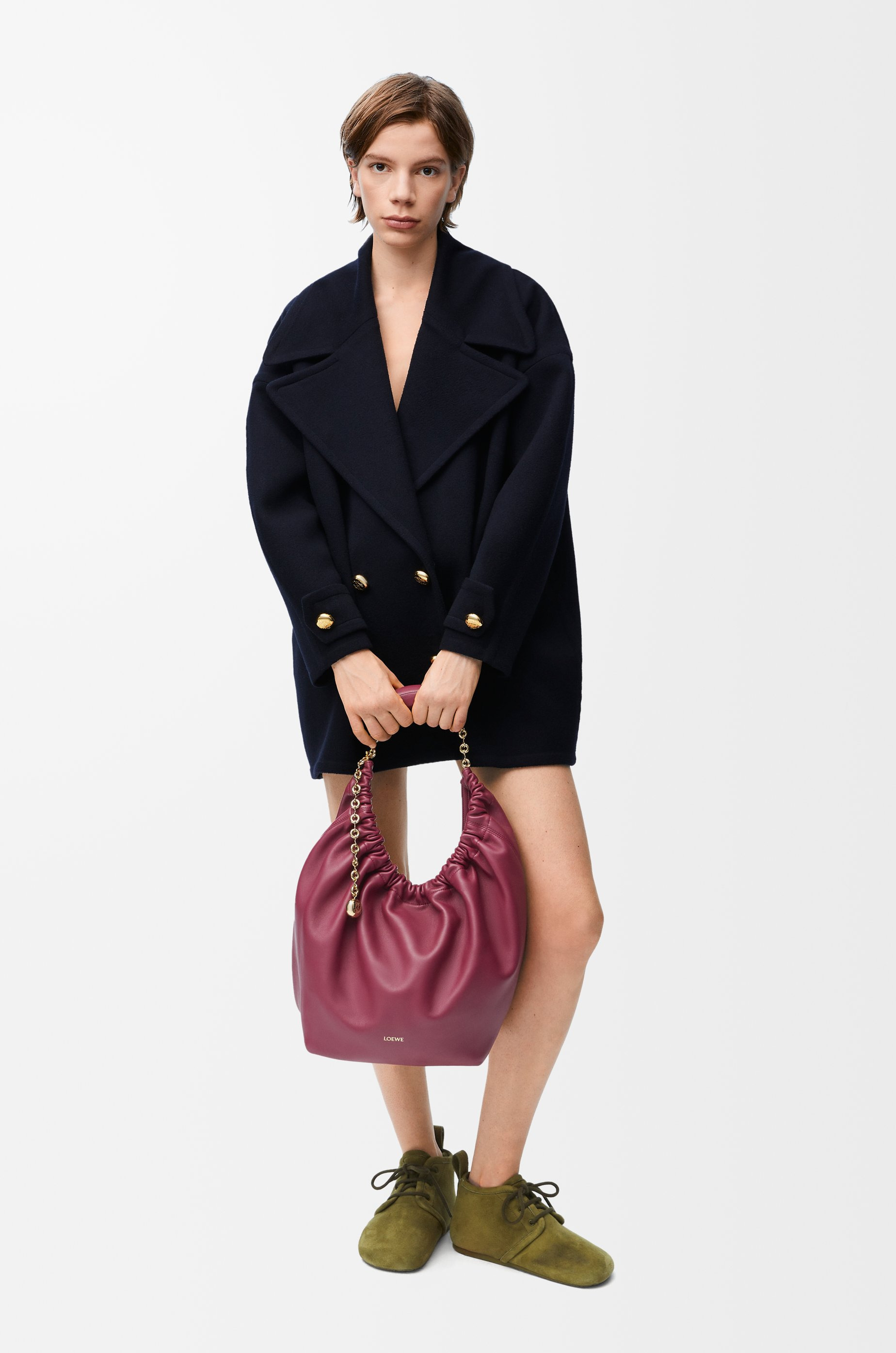 Pebble peacoat in wool - 2
