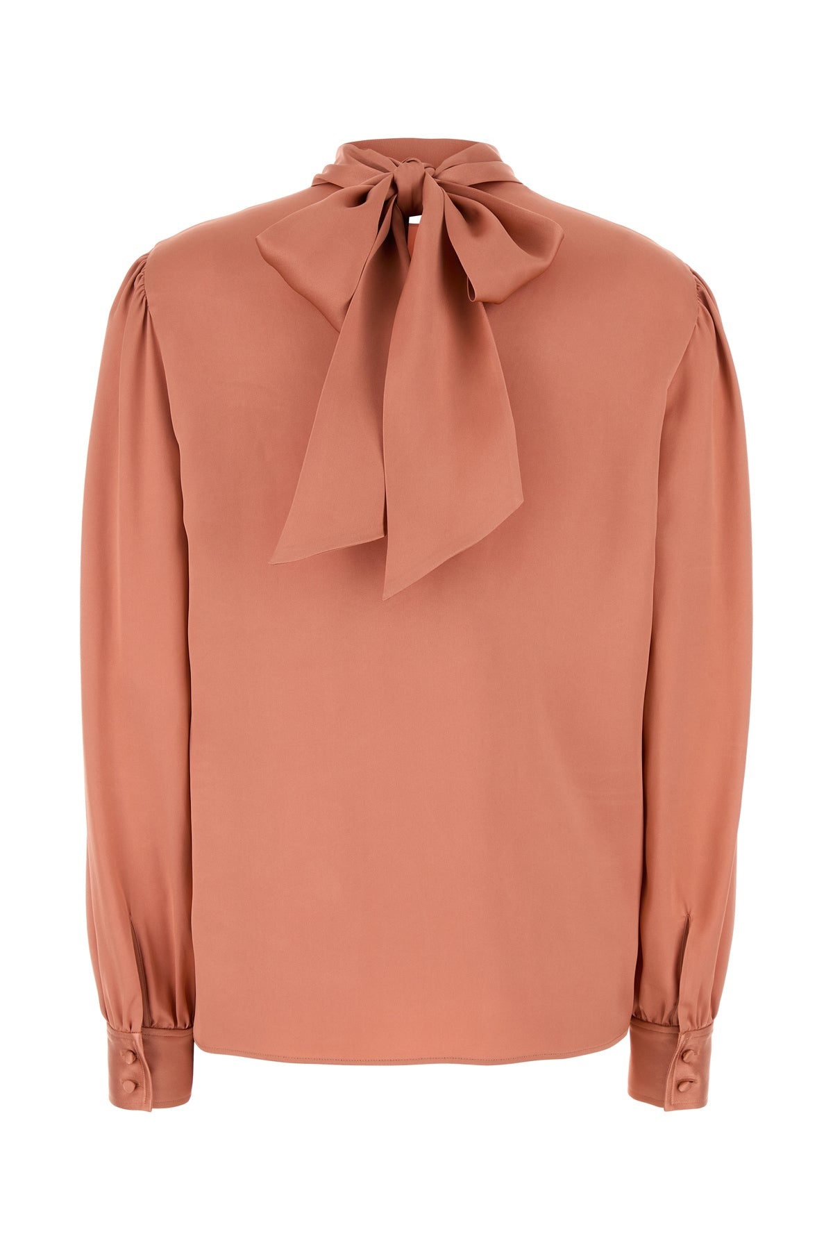 Salmon satin blouse - 2