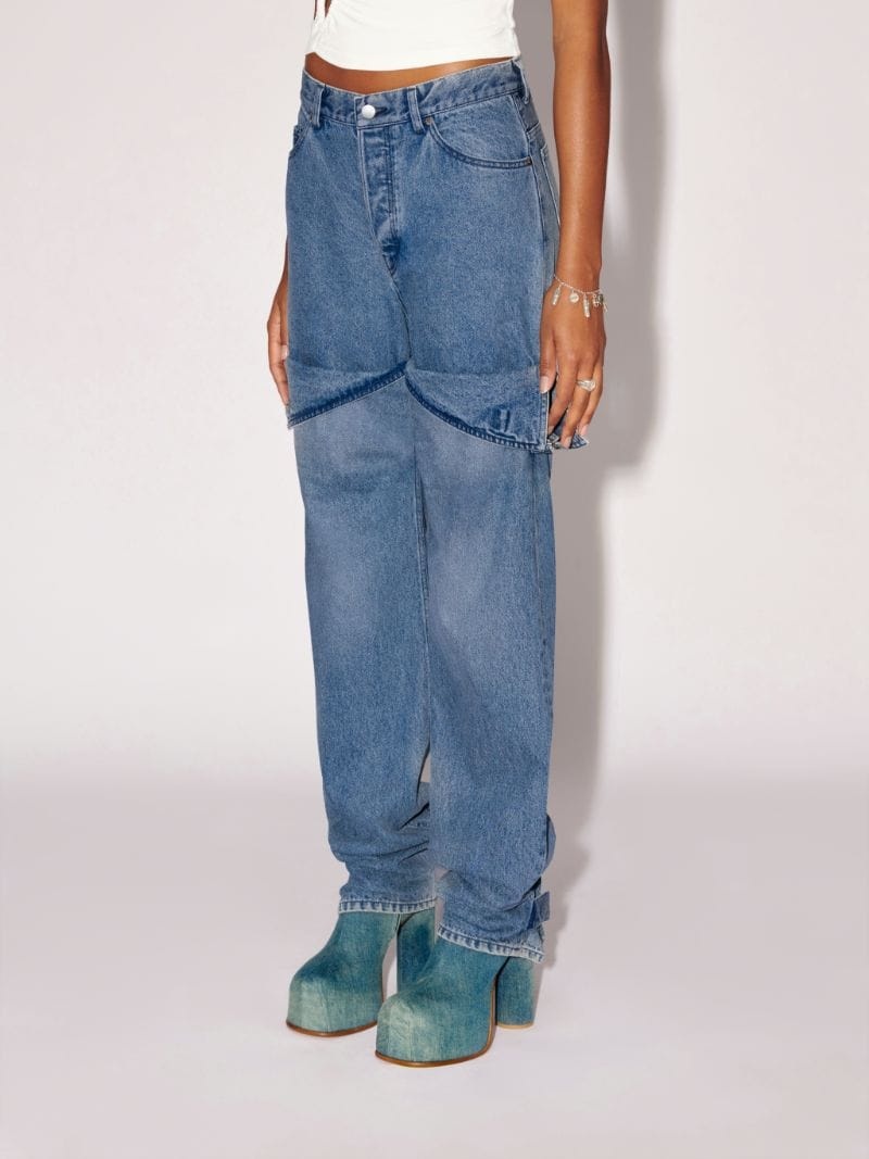 Detailed Denim Pants - 5