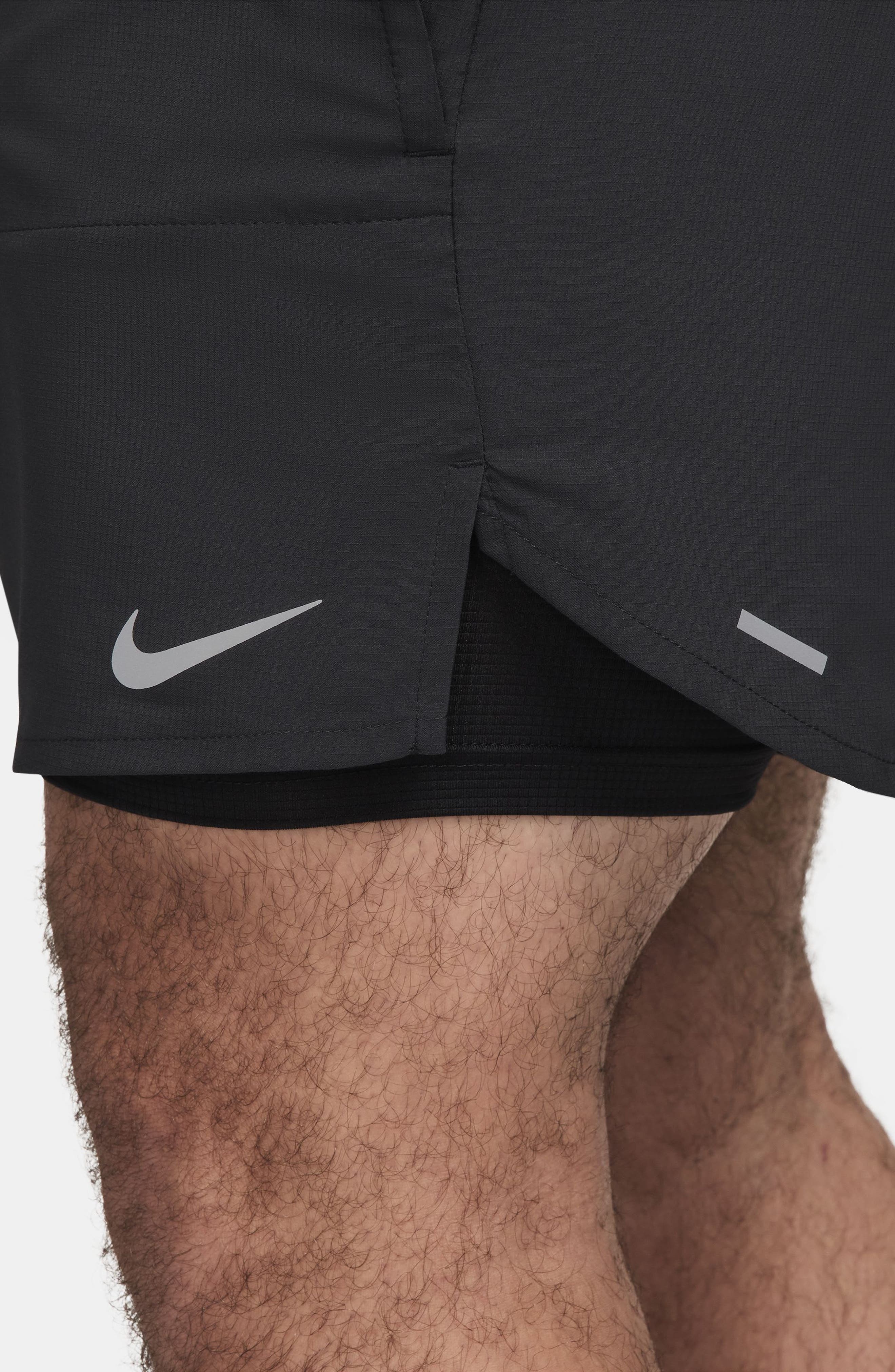 Nike Dri-FIT Stride 2-in-1 Running Shorts in Black/Black/Black at Nordstrom - 6