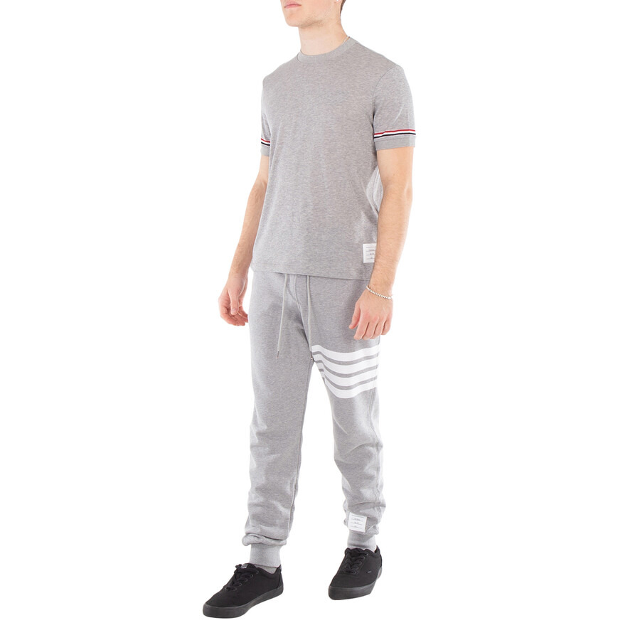 Thom Browne Lightweight Striped Cuff Cotton T-Shirt - 6