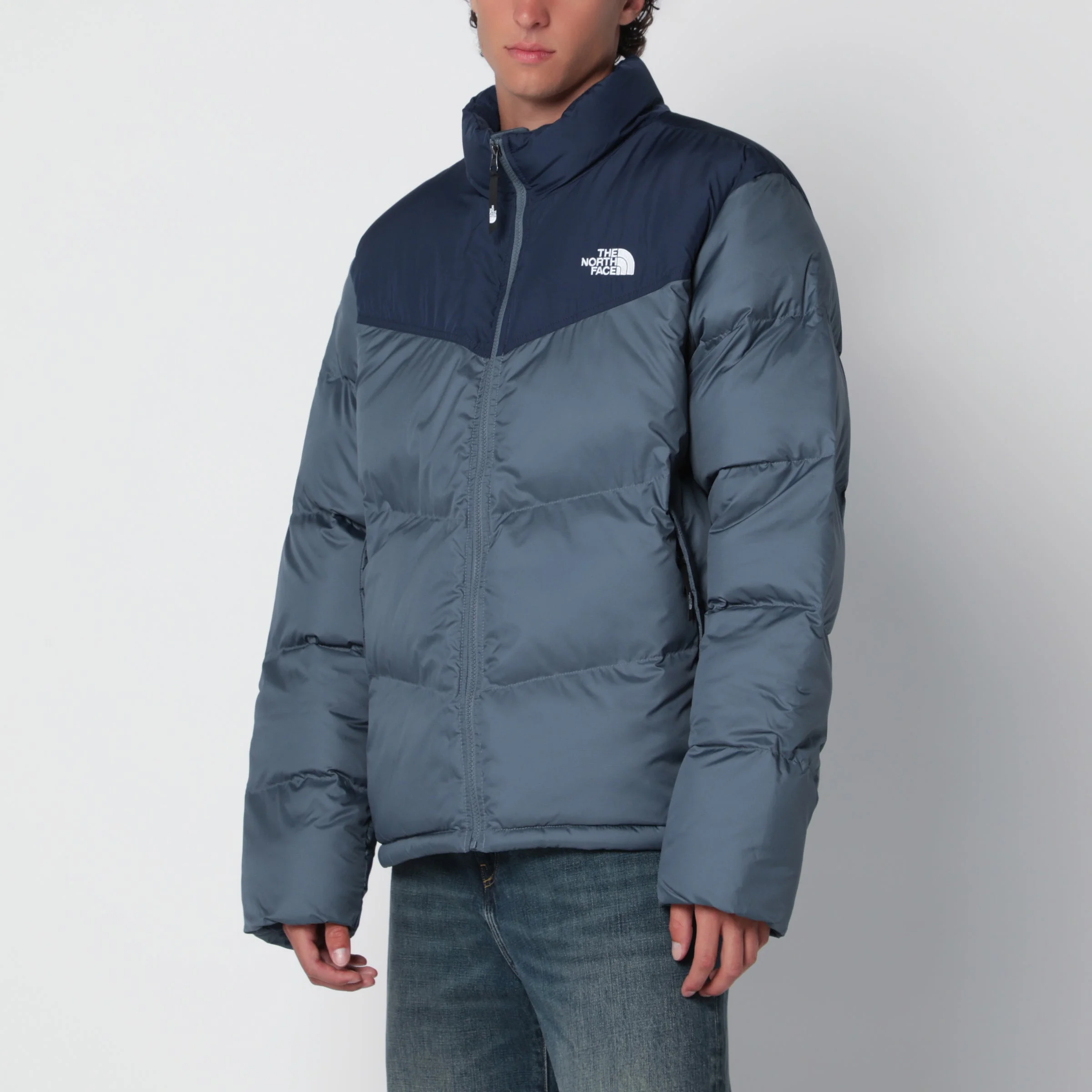 Saikuru Grey and Navy Recycled Polyester Jacket - 1