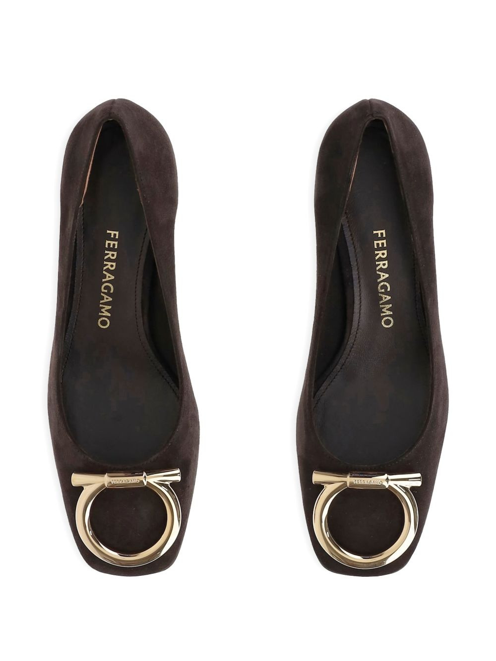 70mm Gancini-detail suede heeled pumps - 4