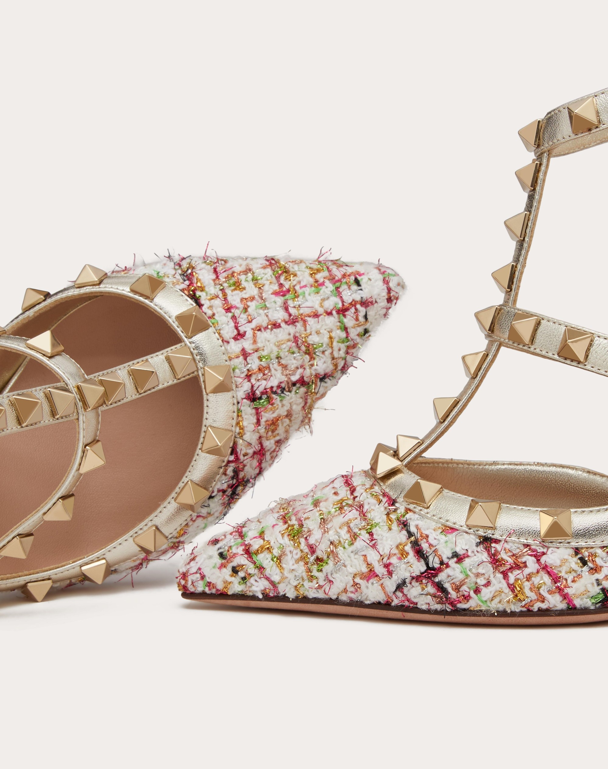 ROCKSTUD TWEED PUMP WITH STRAPS 100MM - 5