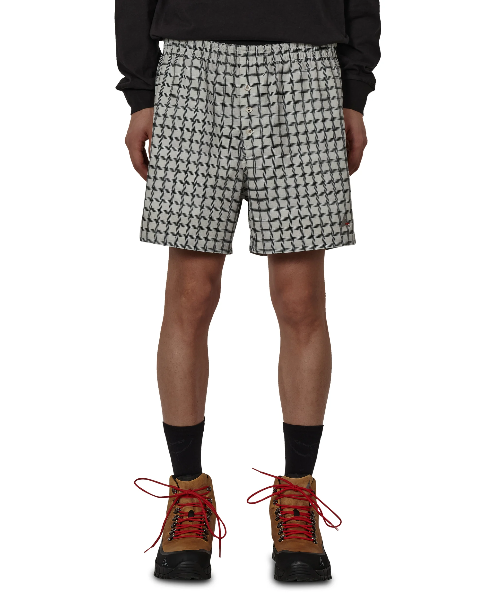 Aair Floweave Printed Check Shorts - 1