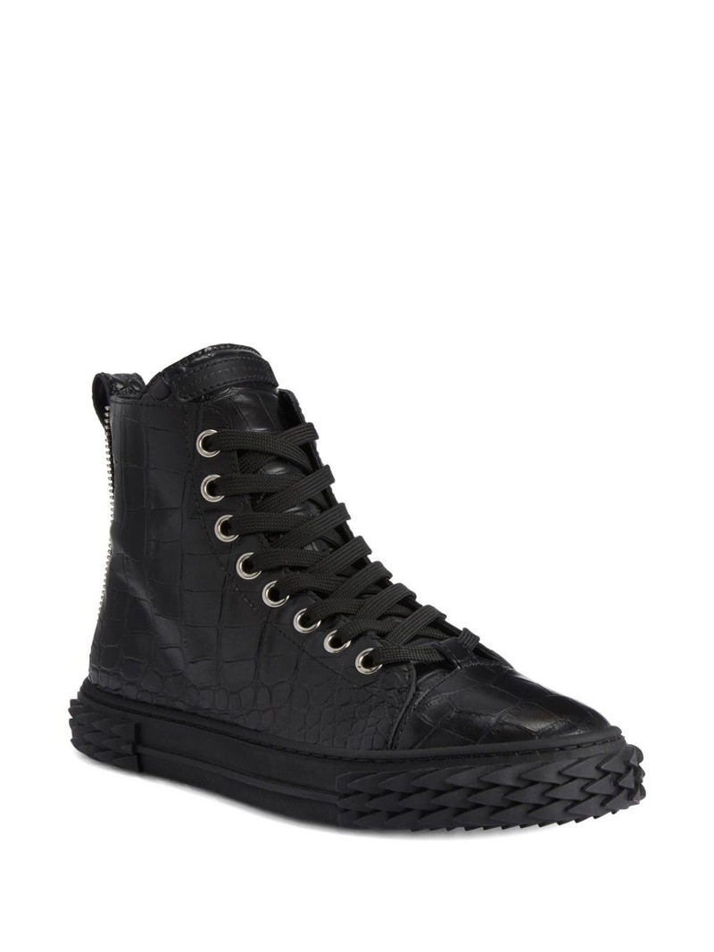 Giuseppe Zanotti Blabber crocodile-effect lace-up sneakers outlook