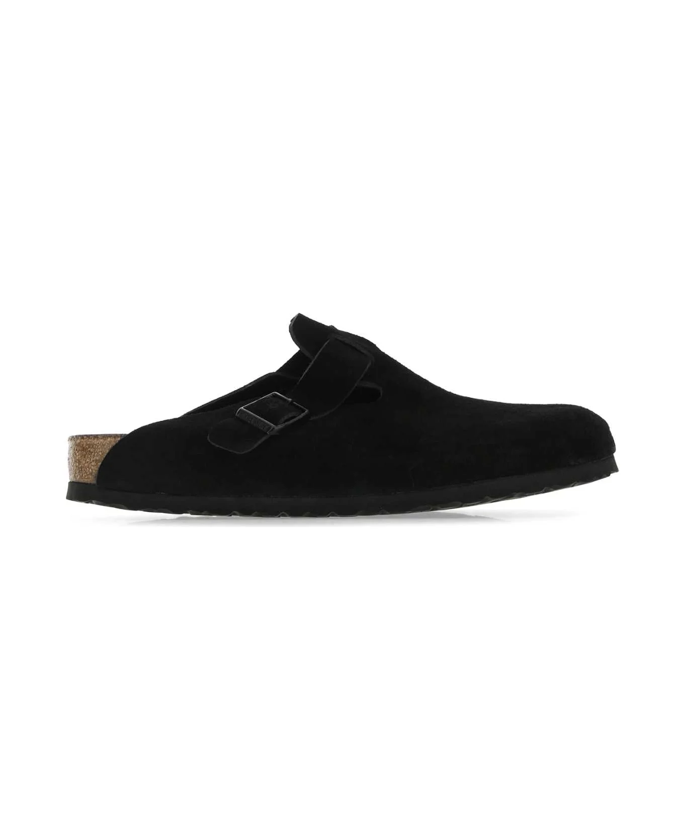 Black Suede Boston Slippers - 1