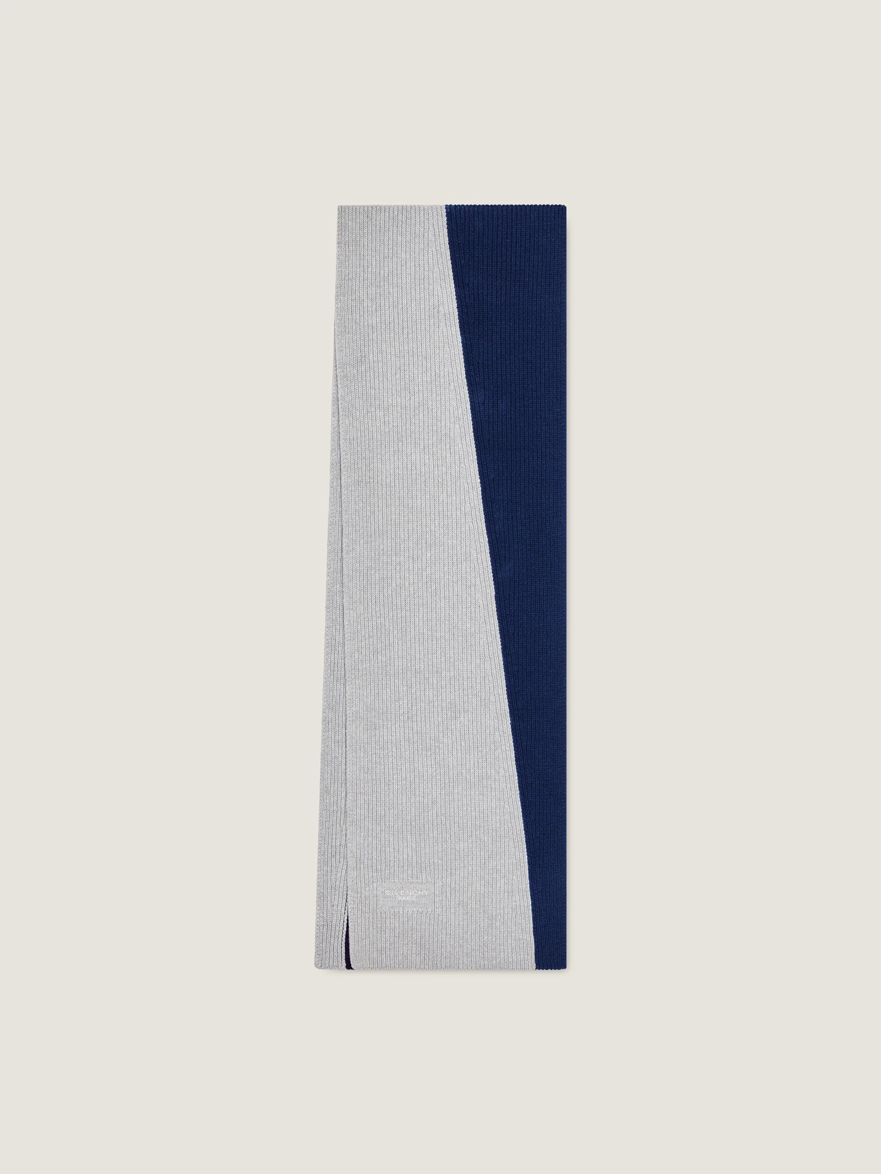BICOLOR SCARF IN WOOL AND CASHMERE - 1