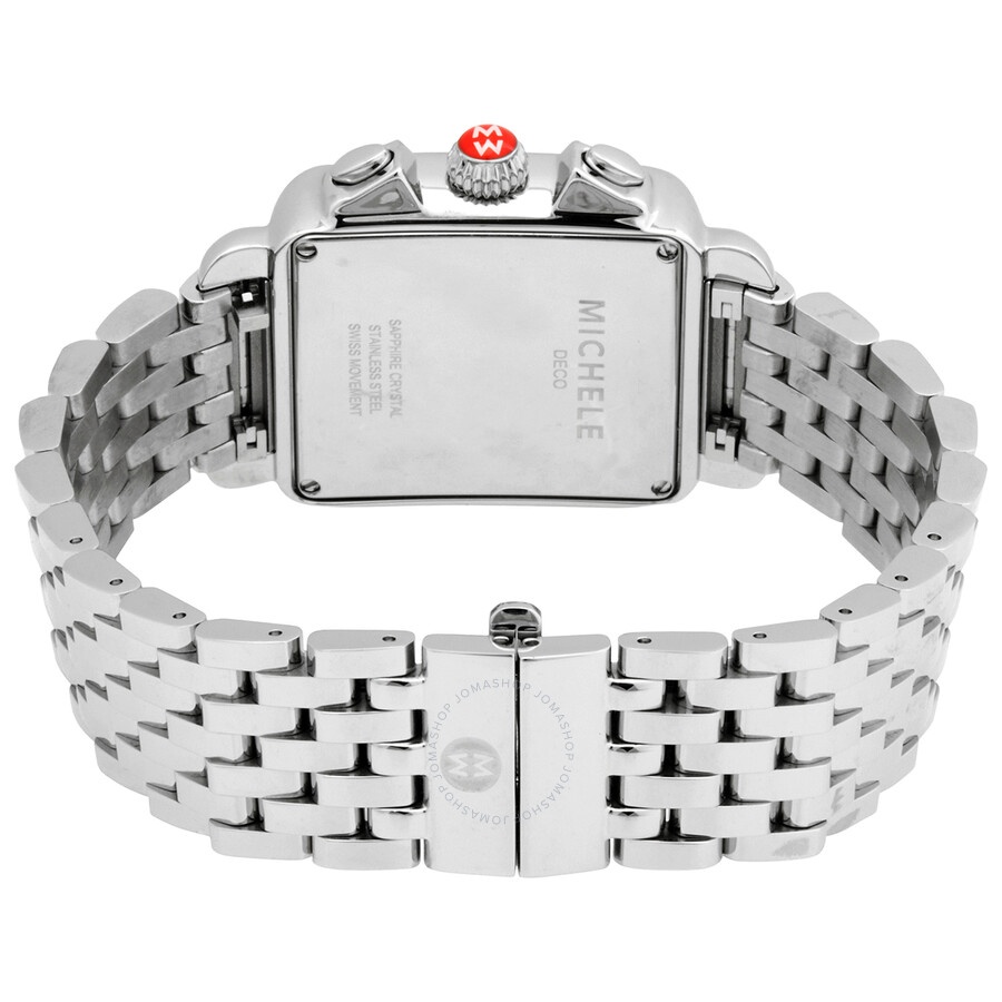 Michele - Michele Deco Chronograph Quartz Diamond White Mother of Pearl Dial Ladies Watch MWW06A000775 - 3