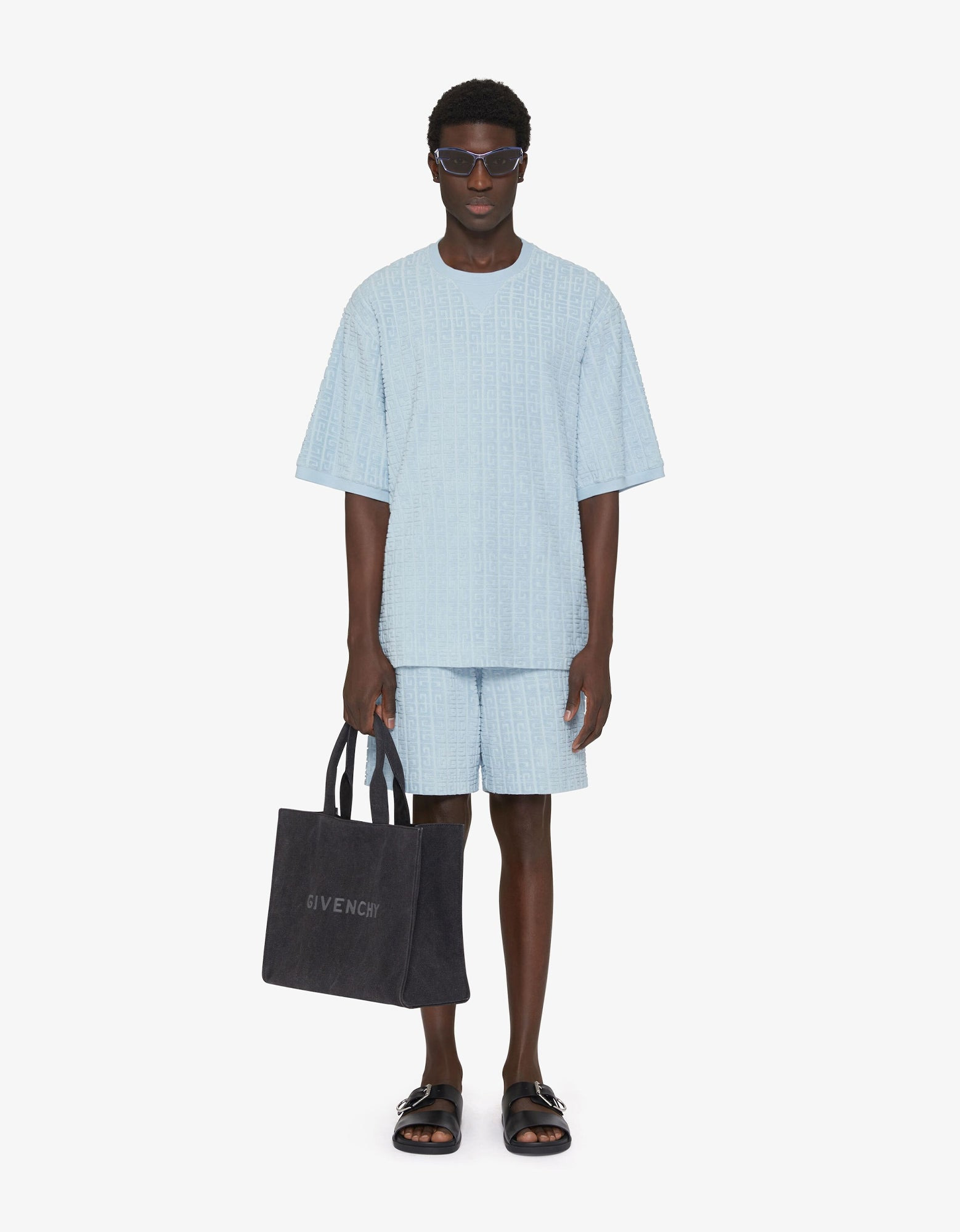 Givenchy Blue 4G Towelling T-Shirt - 2