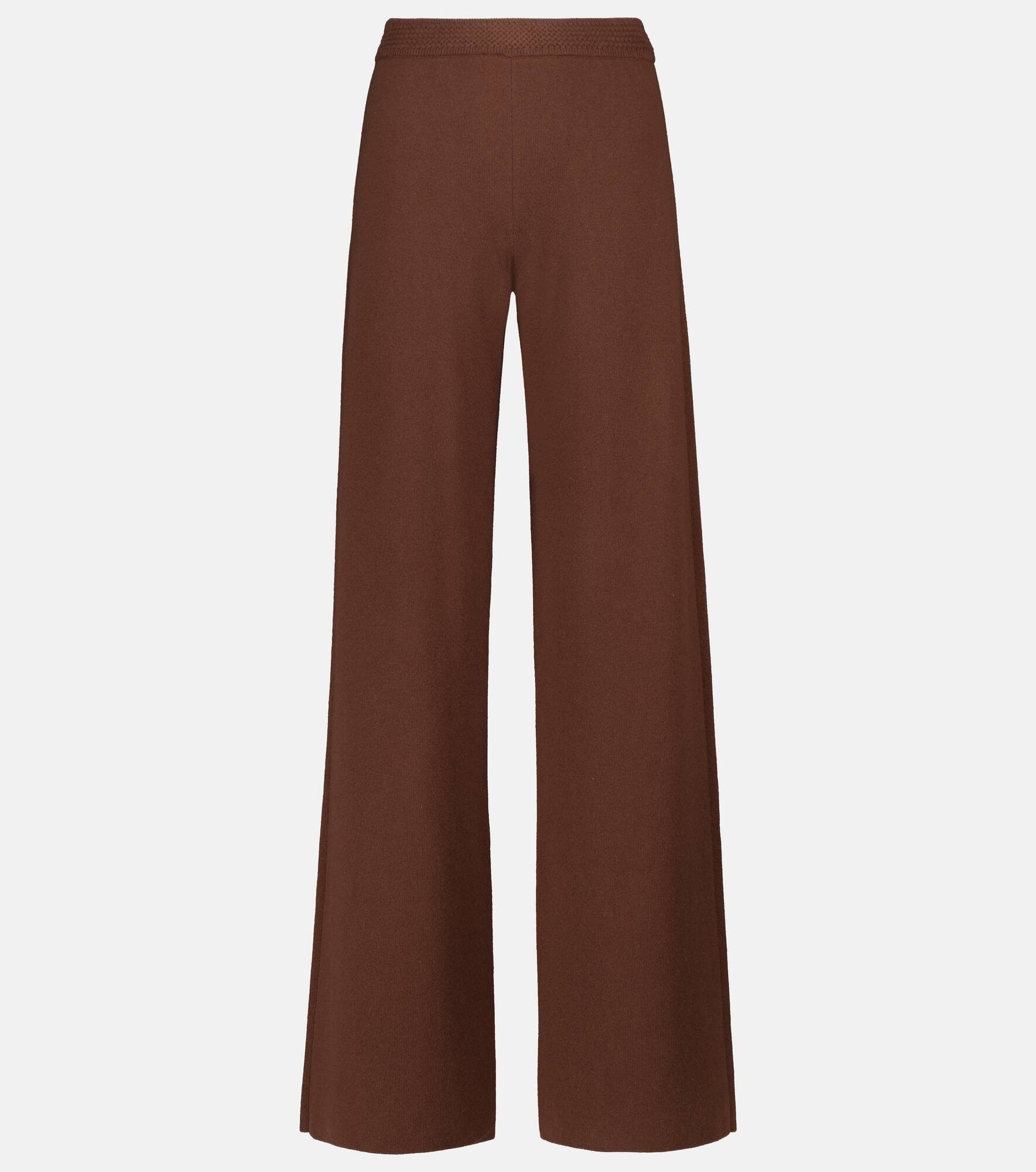 Lex wide-leg cashmere pants - 1