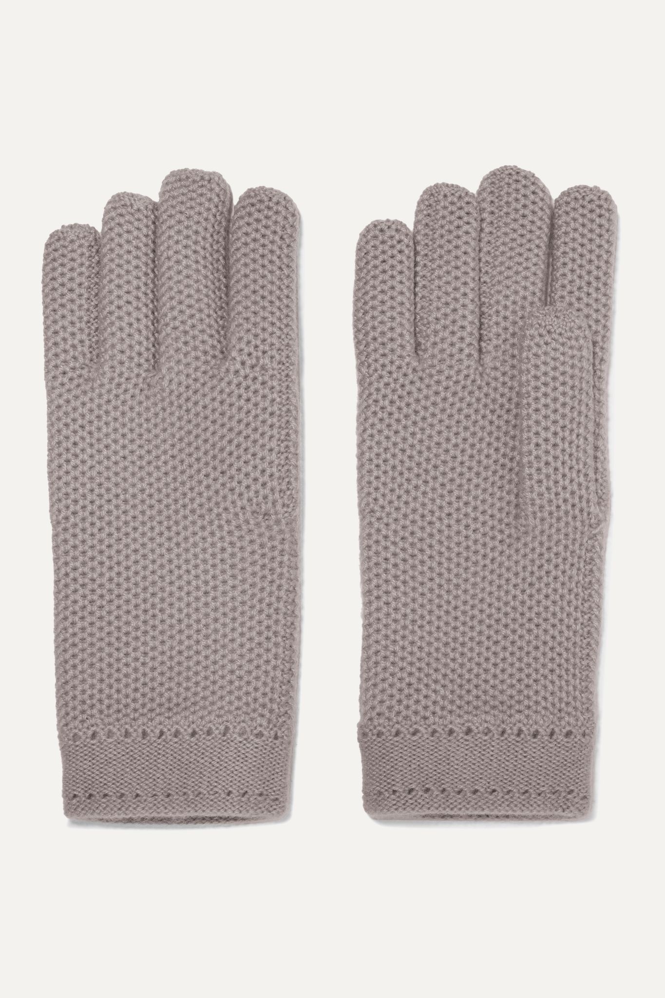 Crocheted cashmere gloves - 1