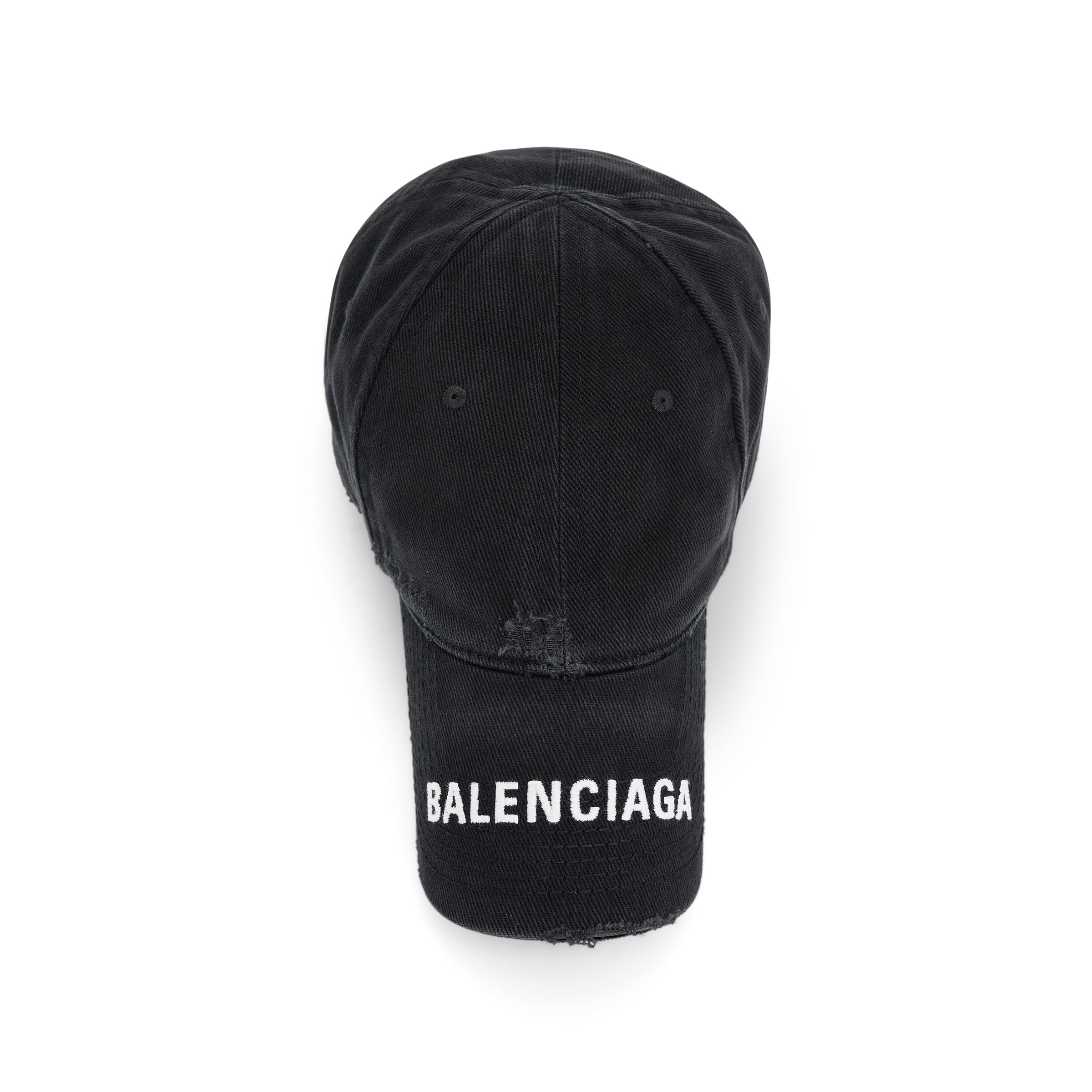 BALENCIAGA Logo Visor Cap in Black/White | marais | REVERSIBLE