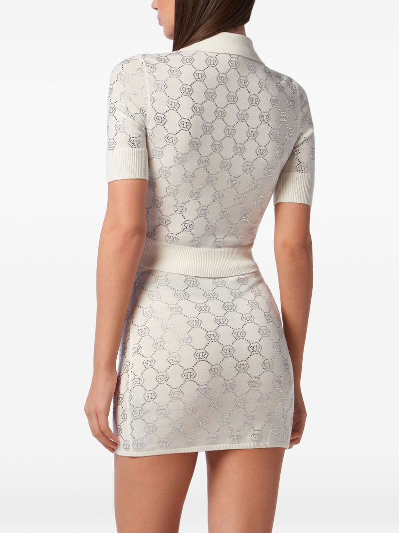monogram knitted polo top 3