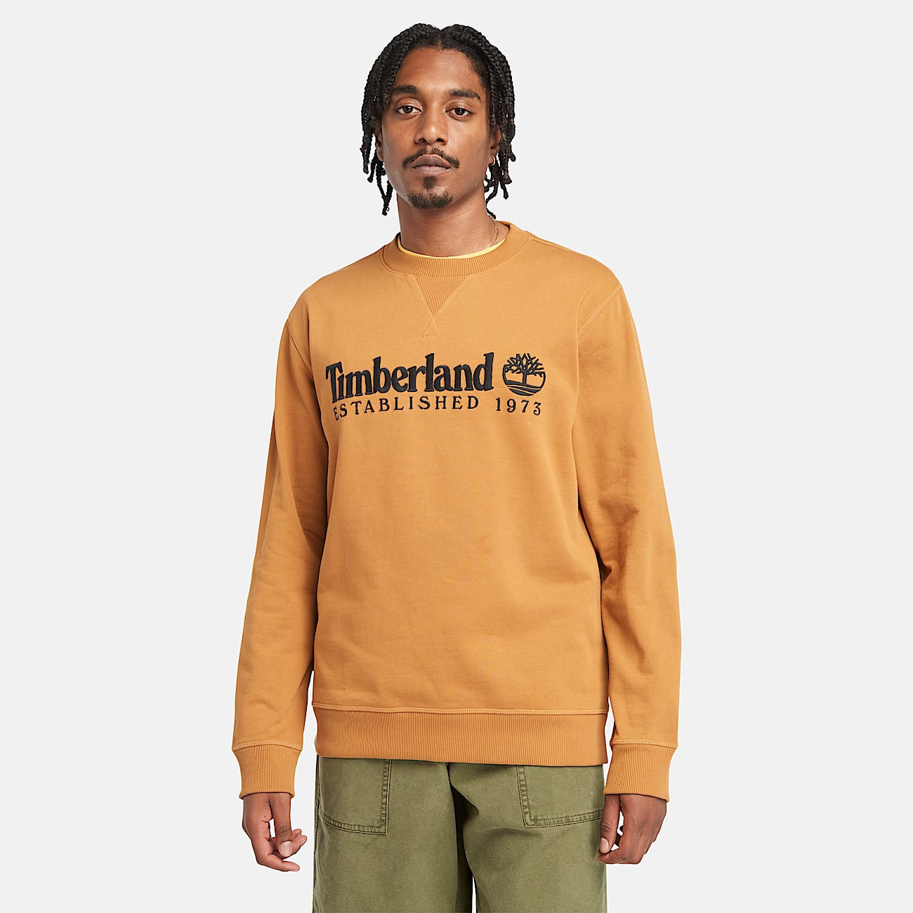 Men's Established 1973 Embroidered Logo Crew Neck Sweatshirt - 1