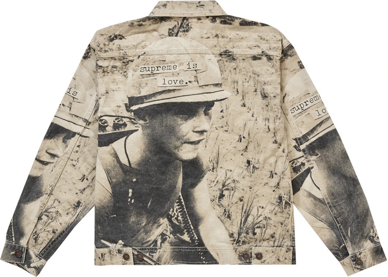 Supreme Supreme Is Love Denim Work Jacket Stone outlook
