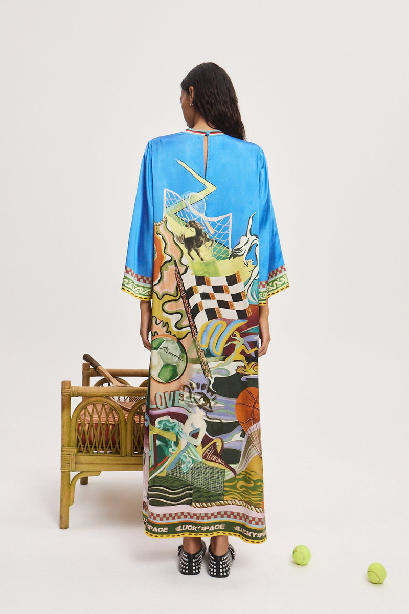 Lucky Pace Silk Midi Dress 4