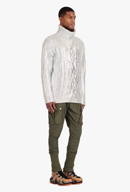 Silvery wool turtleneck sweater - 7
