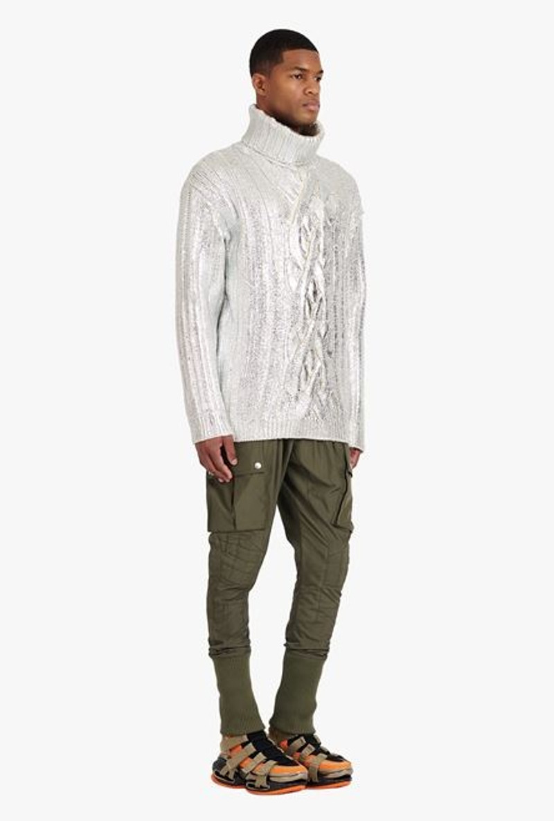 Silvery wool turtleneck sweater 7