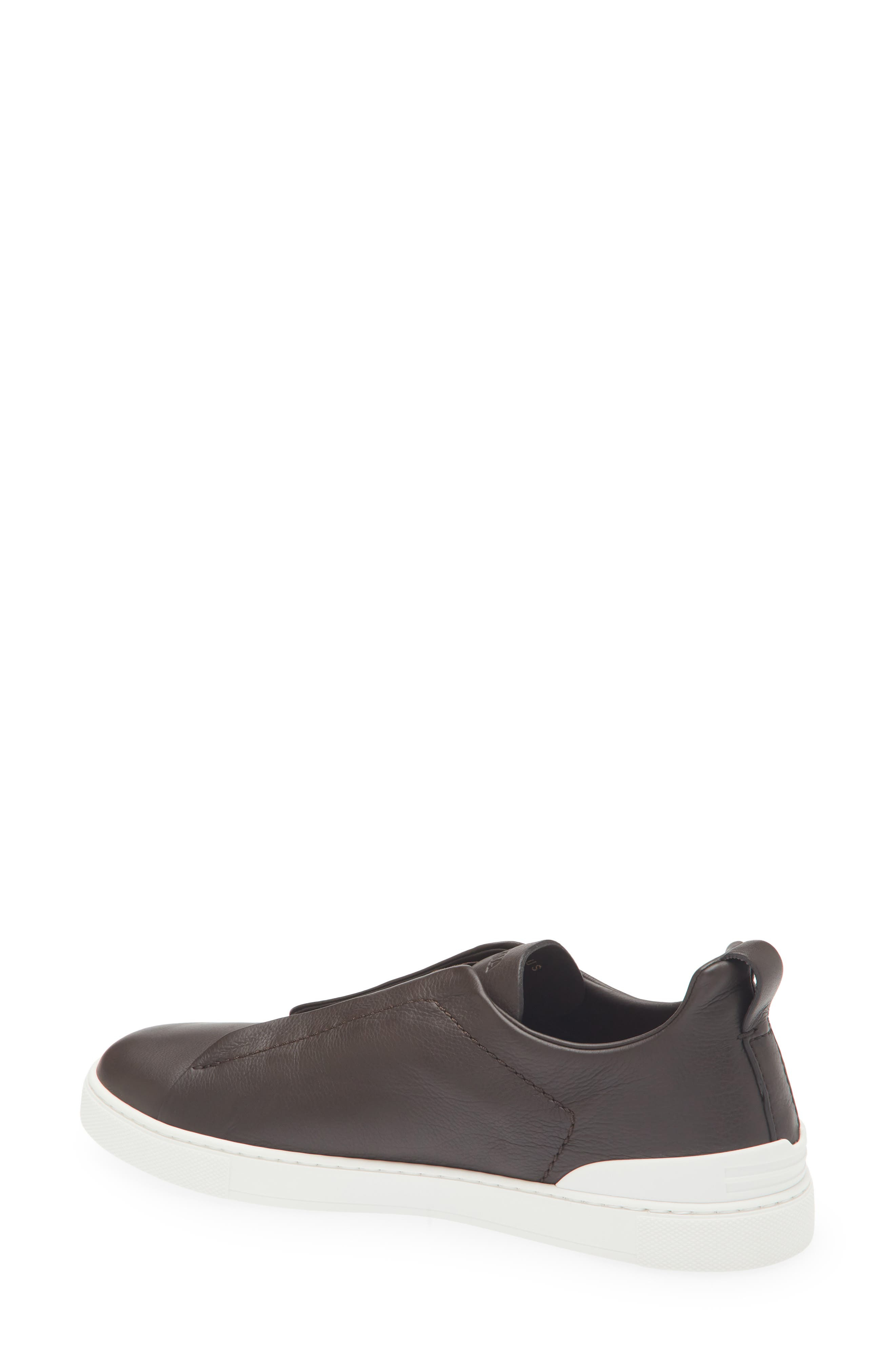 ZEGNA Triple Stitch™ Secondskin Sneaker in Dark Brown at Nordstrom - 2