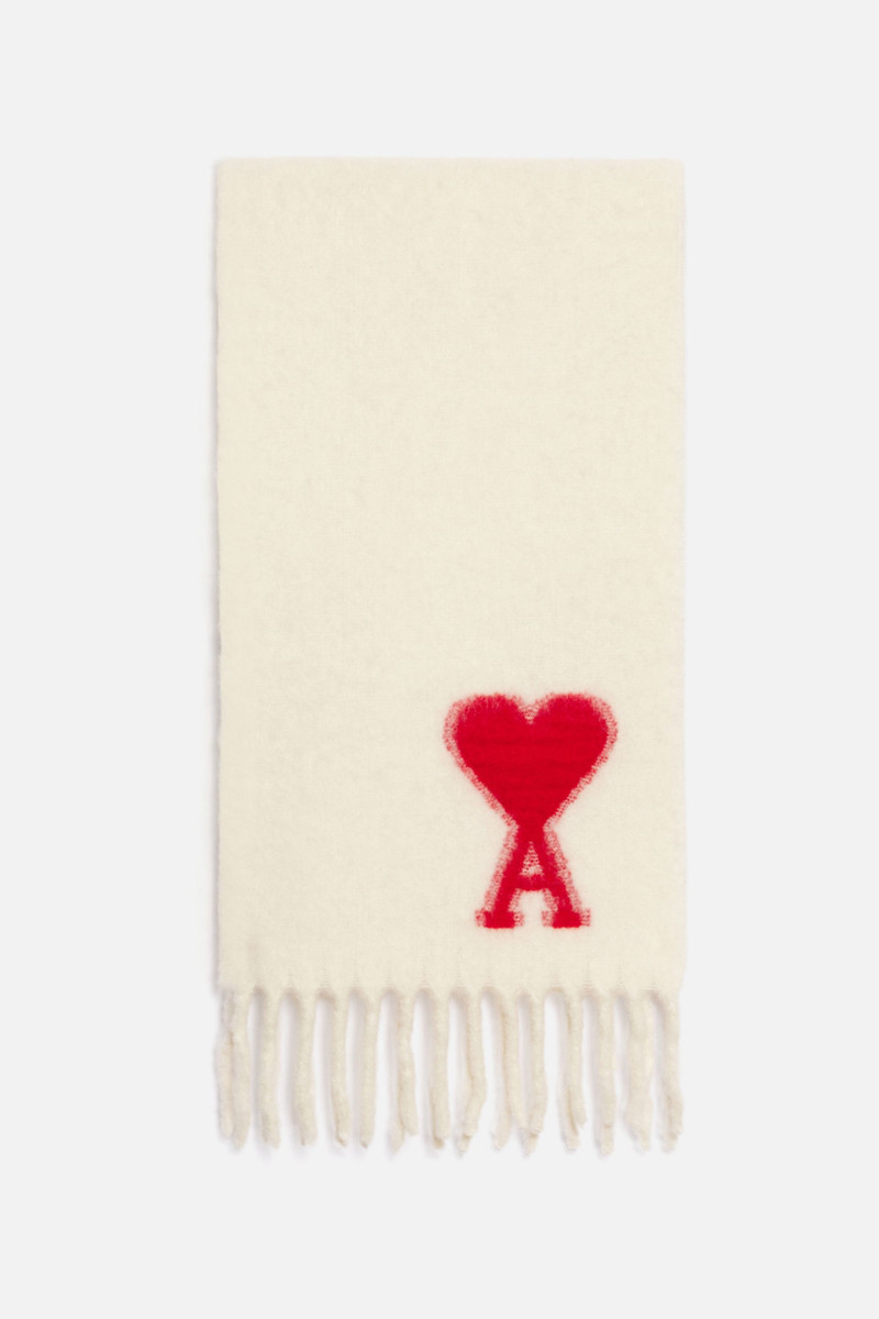 AMI Paris Oversized Ami De Coeur Scarf outlook