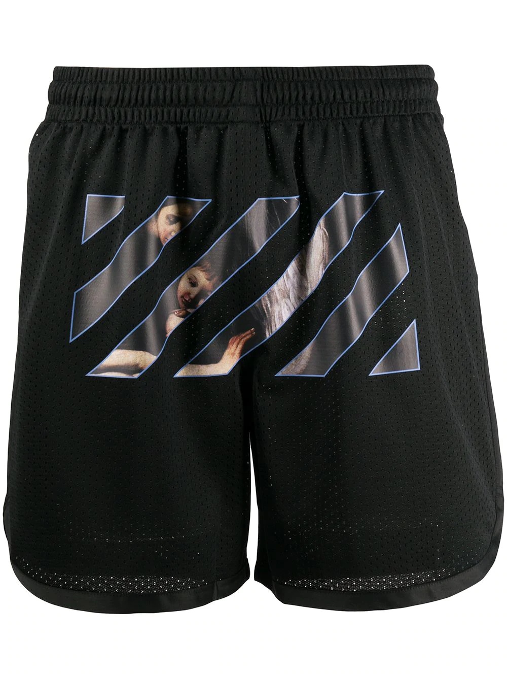 Caravaggio-print track shorts - 1