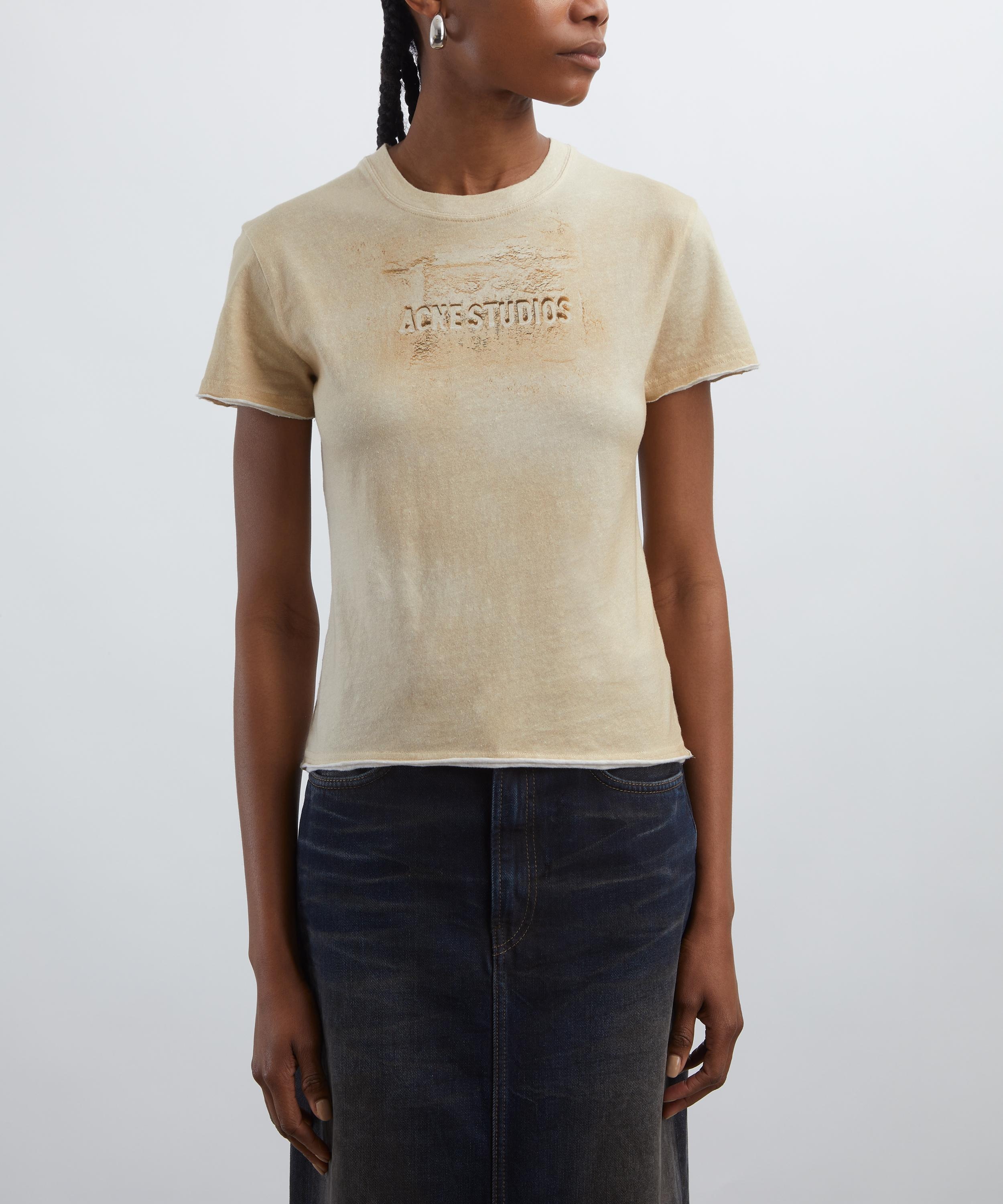 Sand Beige Branded T-Shirt - 3