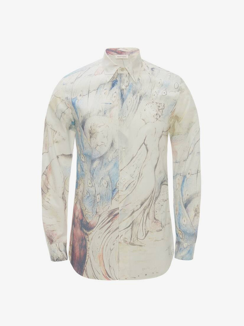 William Blake Dante Print Shirt in Multicolor 1
