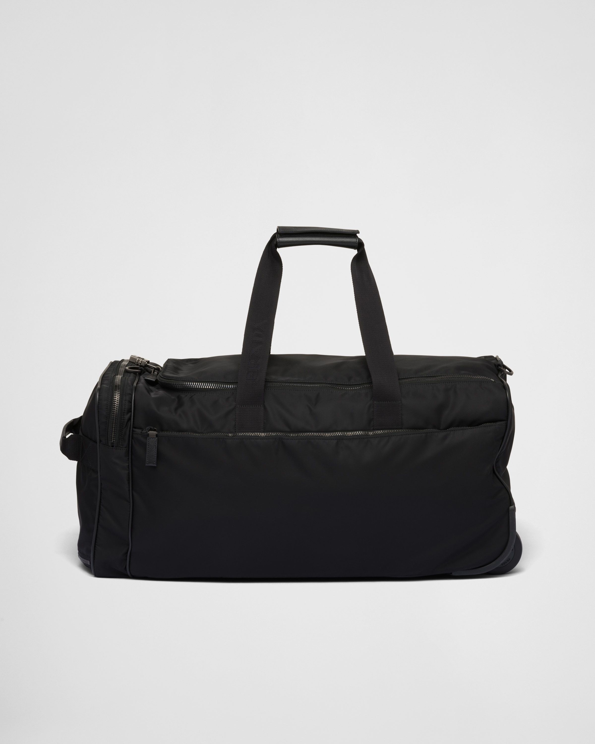 Re-Nylon and Saffiano leather trolley - 4