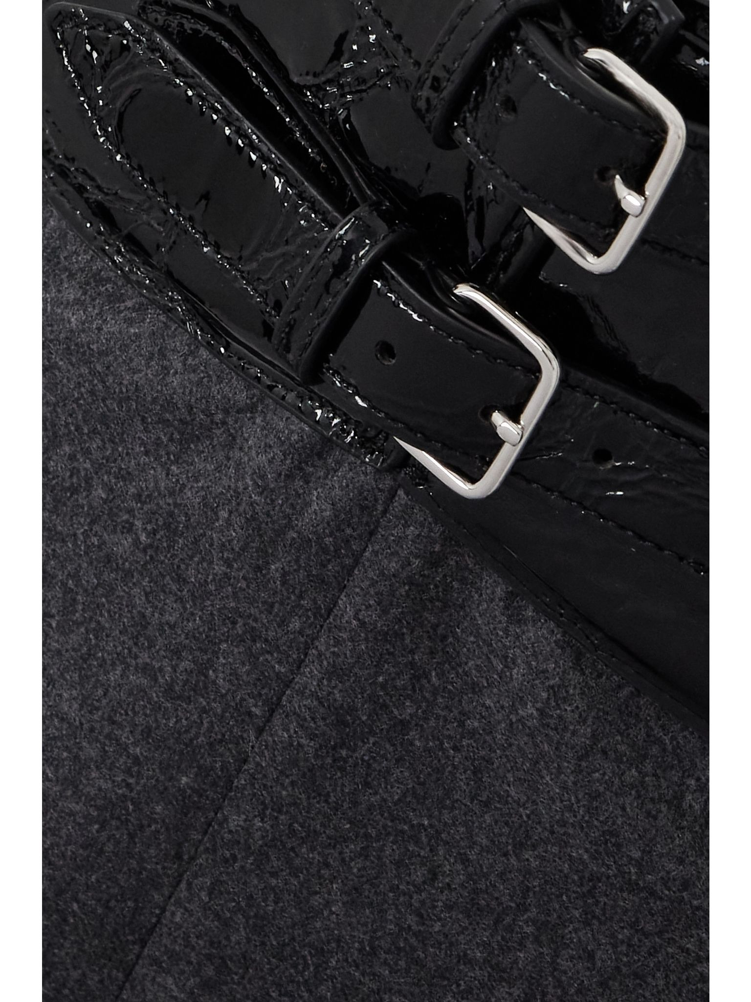 Archetypes belted wool-flannel wide-leg pants Gray - 4