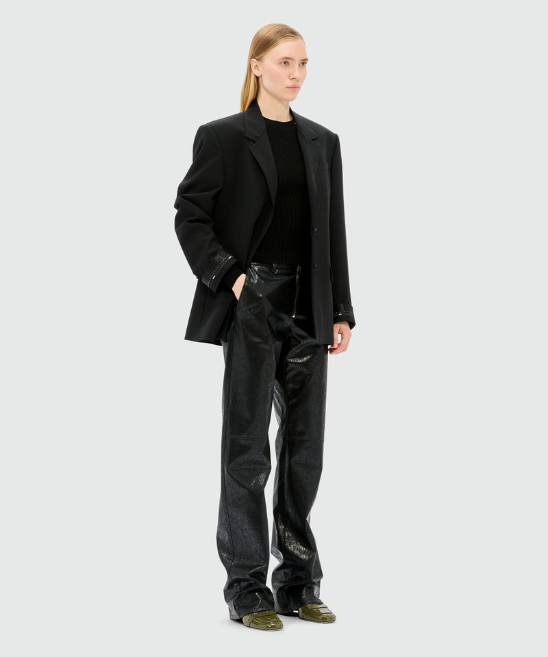 Black ribbed stretch sweater 4