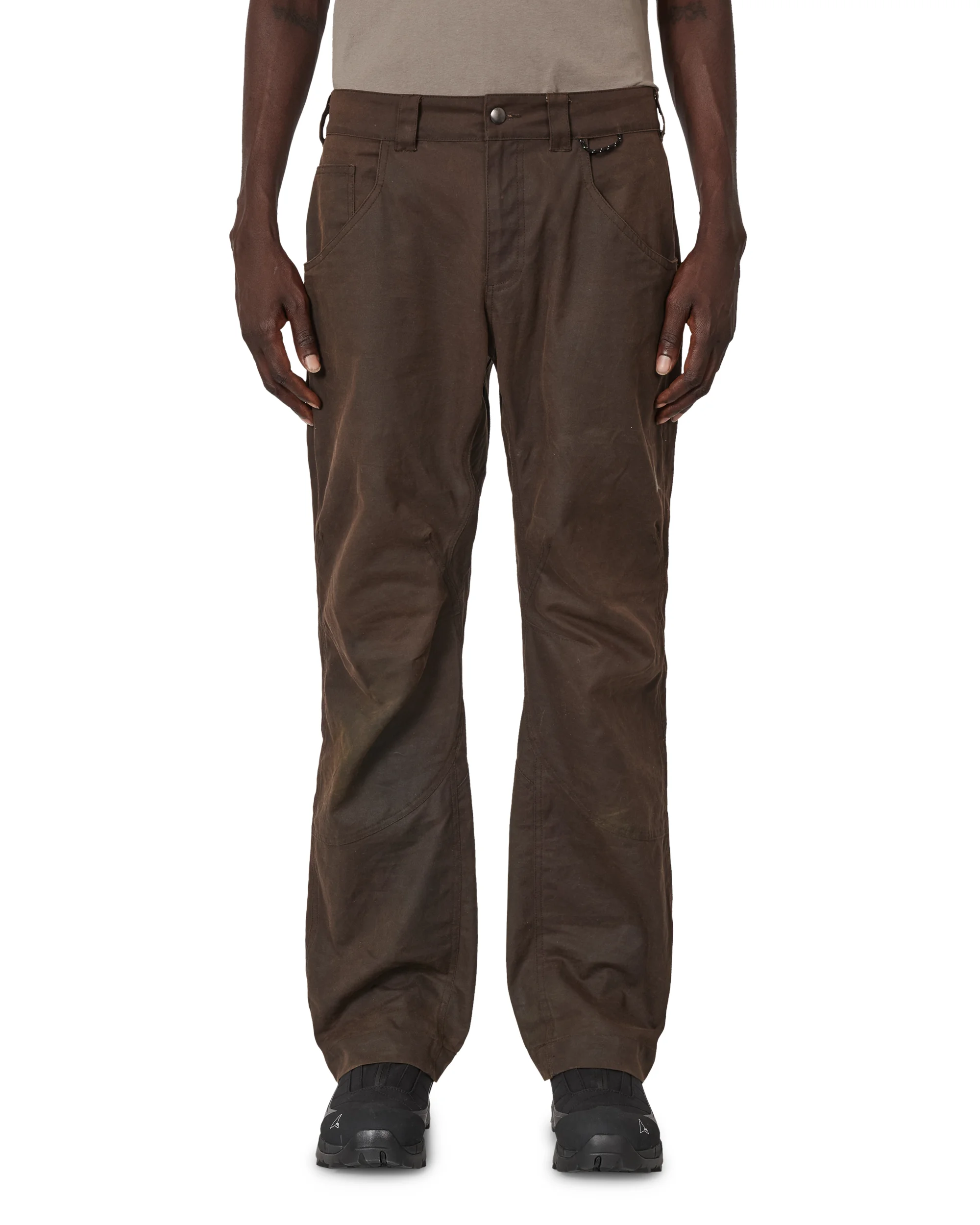 Crimp Shaped Waxed Cotton Pants - 1
