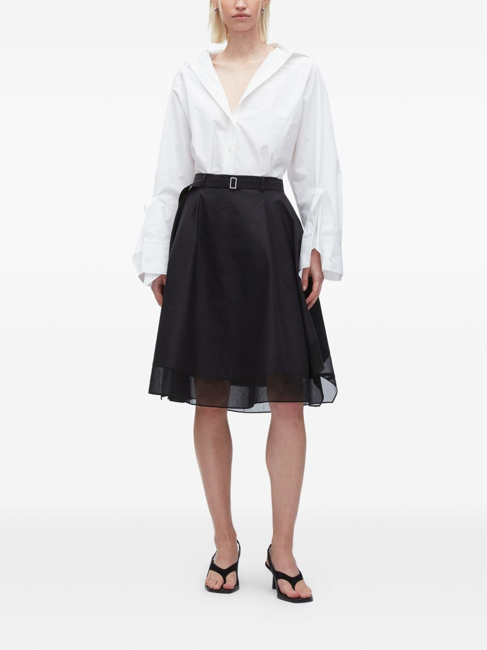 belted layered skirt - 2