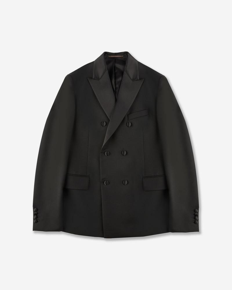 Double-breasted wool and mohair twill jacket 1