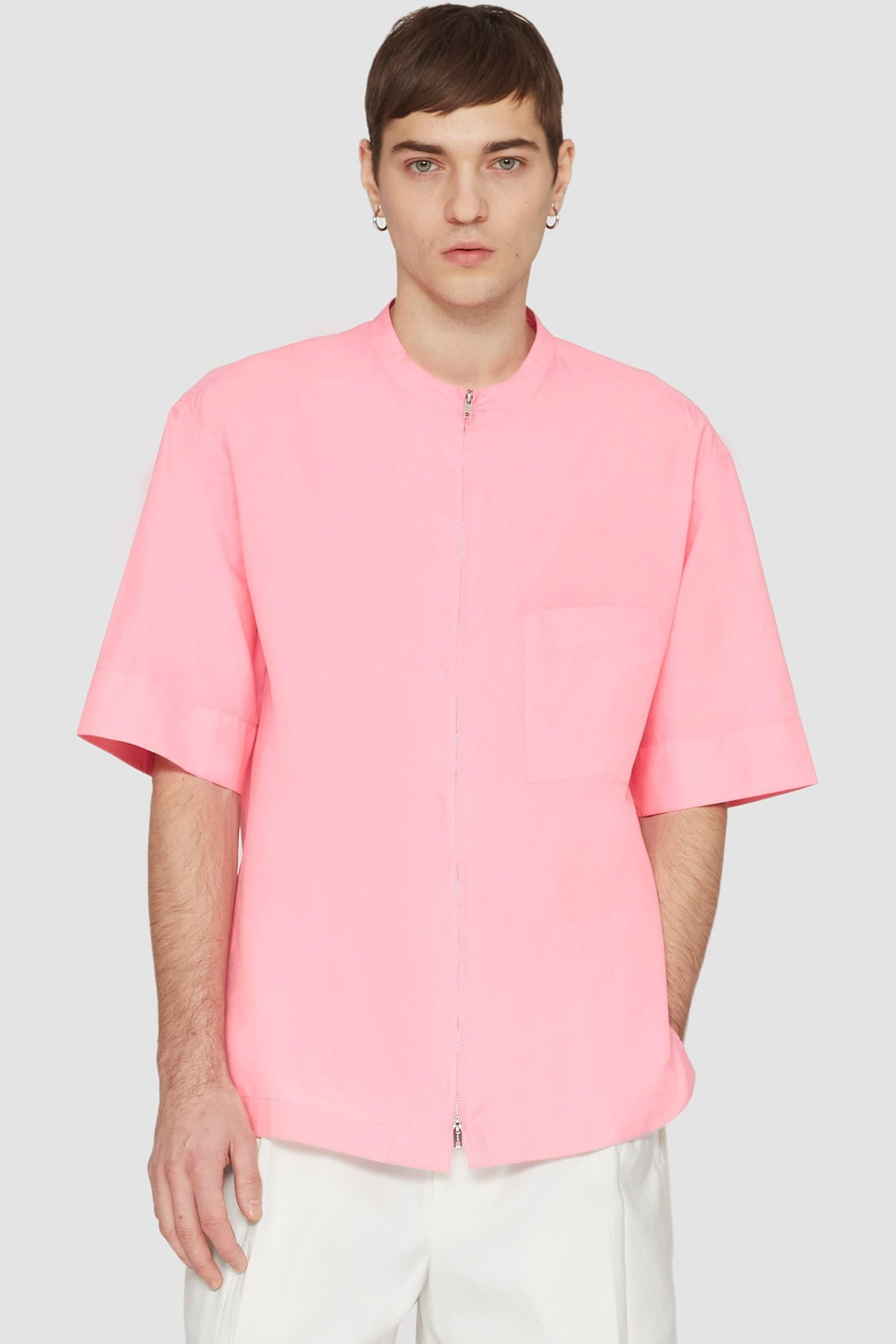 Short Sleeve Zip-Front Shirt - 5